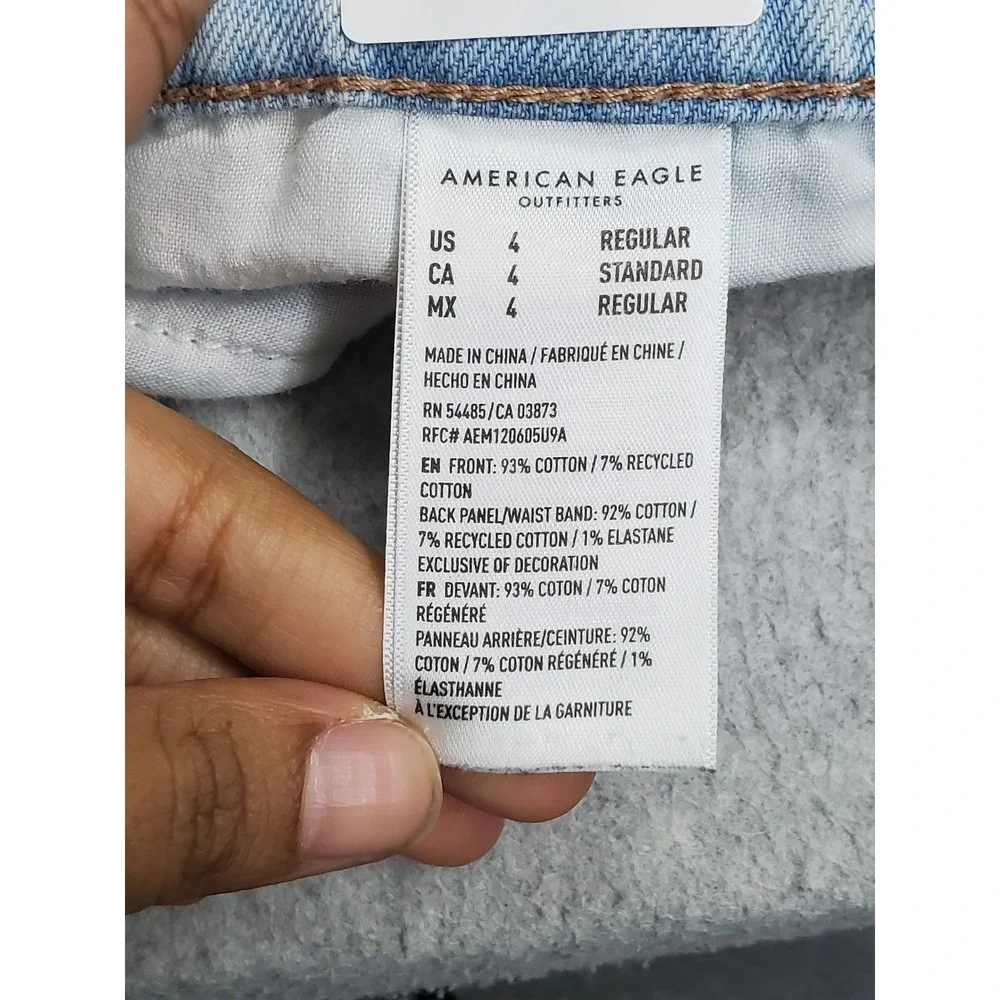 American Eagle Outfitters Women Jeans 4‎ REGULAR Light Blue Denim 29